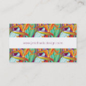 Strelitzia-Muster Visitenkarte (Rückseite)