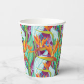 Strelitzia Pattern Pappbecher (Rückseite)