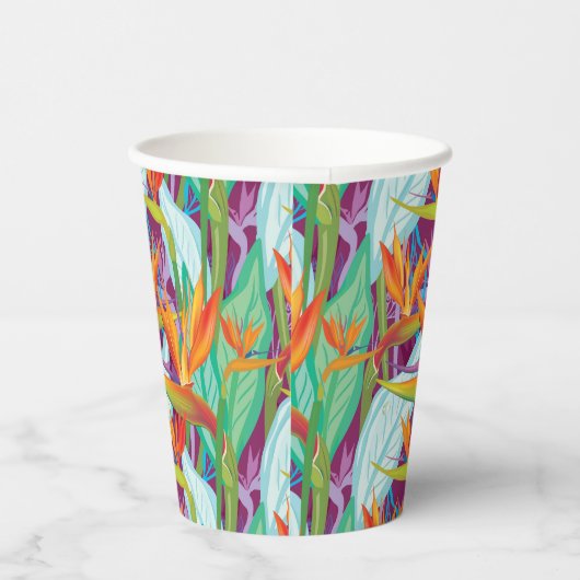 Strelitzia Pattern Pappbecher (Rechts)