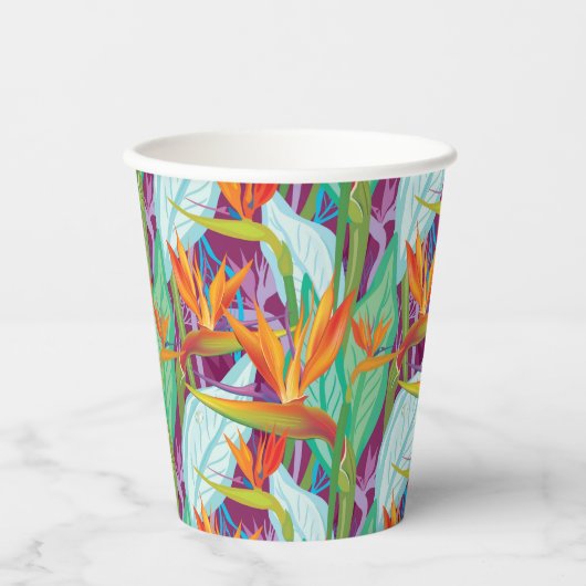 Strelitzia Pattern Pappbecher (Vorderseite)