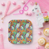 Strelitzia Pattern Pappteller (Party)