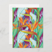 Strelitzia Pattern Postkarte (Vorne/Hinten)