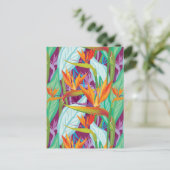 Strelitzia Pattern Postkarte (Stehend Vorderseite)