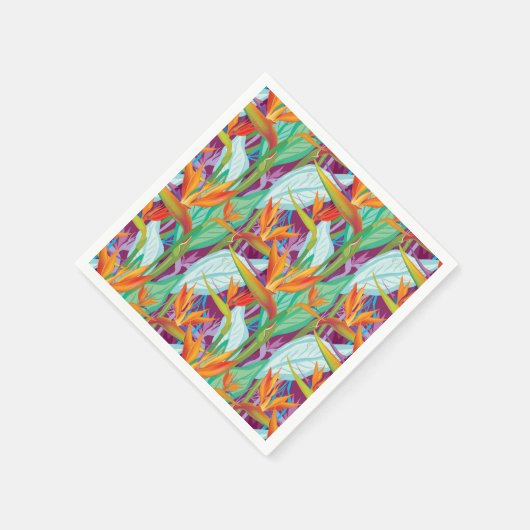 Strelitzia Pattern Serviette (Ecke)