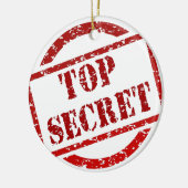 Streng geheim Abendessen Bild Keramikornament (Links)