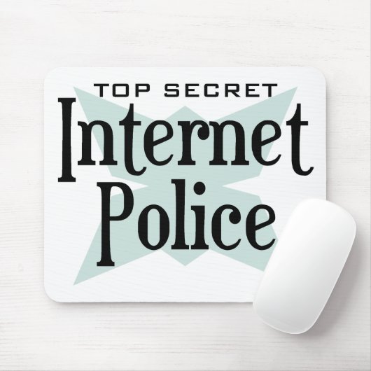Streng geheim Intenet Polizei Mousepad (Mit Mouse)