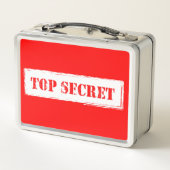 Streng geheim MetallBrotdose Metall Lunch Box (Rückseite)