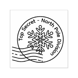 Streng Geheim | North Pole Division Holzstempel Permastempel