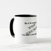 Streng geheim tasse (Vorderseite Links)
