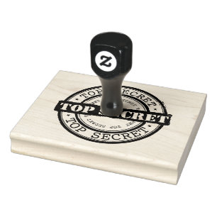 Streng geheim Zeichen Gummistempel
