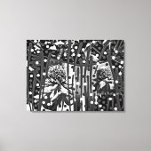 Streng schwarz-weiß DUO gearbeitete Canvas Print Leinwanddruck (Vorderseite)