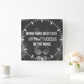 Strenge Arbeit - Motivierend Quadratische Wanduhr (Zuhause)