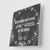 Strenge Arbeit - Motivierend Quadratische Wanduhr (Winkel)