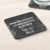 Strenge Arbeit - Motivierend Untersetzer (Linke Seite)