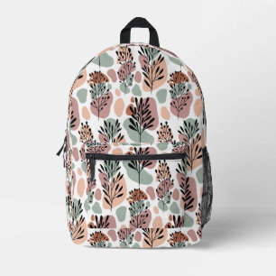 Strenge Blätter und Bio Formen Bedruckter Rucksack