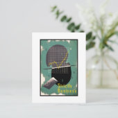 Strenge Geschäfte Postkarte (Stehend Vorderseite)