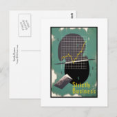 Strenge Geschäfte Postkarte (Vorne/Hinten)