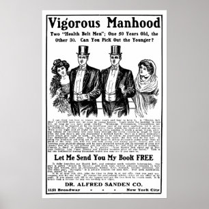 Strenge Manhood - Vintage Printwerbung Poster