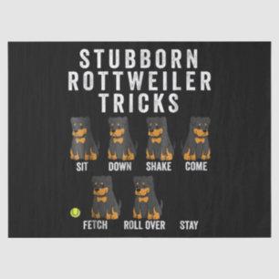Strenge Rottweiler-Tricks Seidenpapier