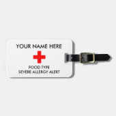 Strenger Allergie Identifikations- u. EIS-Umbau Gepäckanhänger (Vorderseite horizontal)