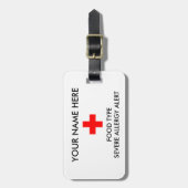 Strenger Allergie Identifikations- u. EIS-Umbau Gepäckanhänger (Vorderseite vertikal)