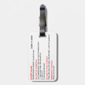 Strenger Allergie Identifikations- u. EIS-Umbau Gepäckanhänger (Rückseite vertikal)