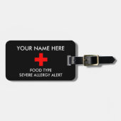 Strenger Allergie Identifikations- u. EIS-Umbau Gepäckanhänger (Vorderseite horizontal)