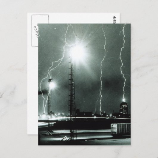 Strenger Blitz in Boston Postkarte (Vorne/Hinten)