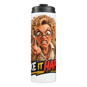 Strenger Lehrer Mach Es Passieren Aufkleber Thermosbecher