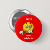 Strenger Nahrungsmittelallergieknopf Button (Vorne & Hinten)
