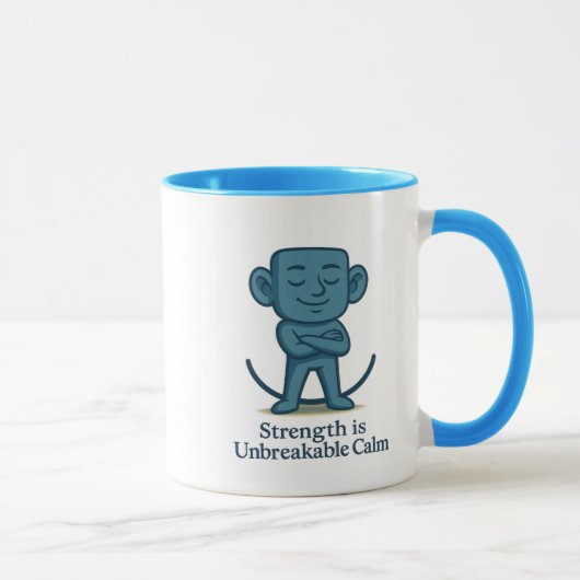 Strenght is Unbreakable Calm - Motivierend Tasse (Rechts)