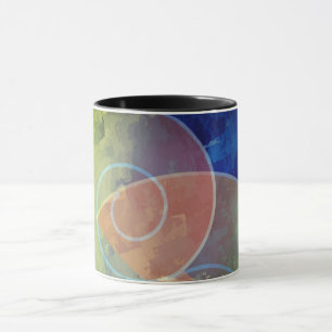 "Strenght" Orange, Blue & Yellow Abstrakt Art Tass Tasse
