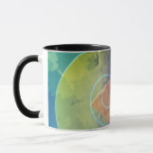 "Strenght" Orange, Blue & Yellow Abstrakt Art Tass Tasse (Links)