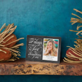 Strengter Abschluss Keepake Desktop Plaque Fotoplatte (Seite)