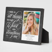 Strengter Abschluss Keepake Desktop Plaque Fotoplatte (Seite)