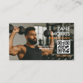 Strength Coach Photo QR Code Visitenkarte (Vorderseite)