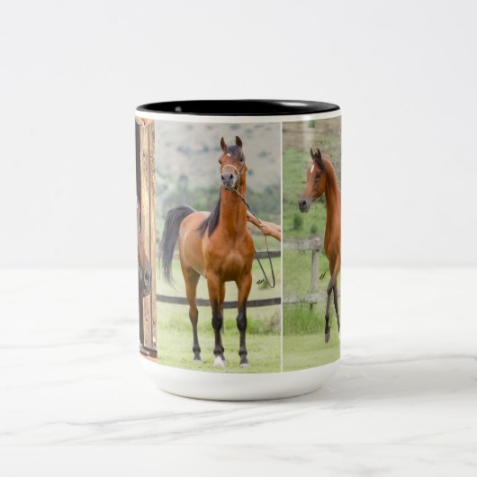 Strength, Courage and Power Zweifarbige Tasse (Mittel)