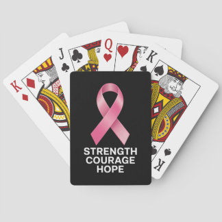 Strength Courage Hope – Cancer Awareness Survivor Spielkarten