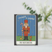 Strength & Courage Nutcracker Soldier Christmas  Feiertagspostkarte (Stehend Vorderseite)