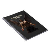 Strength Forever Dark Angel Design – Motivational  Notizblock (Rechte Seite)