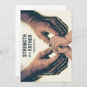 Strength Of A Father Father's Day Christian Card Dankeskarte (Vorne/Hinten)
