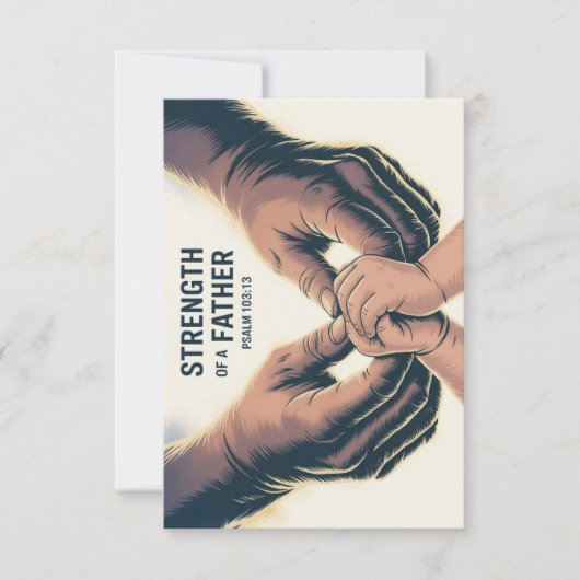 Strength Of A Father Father's Day Christian Card Dankeskarte (Vorderseite)
