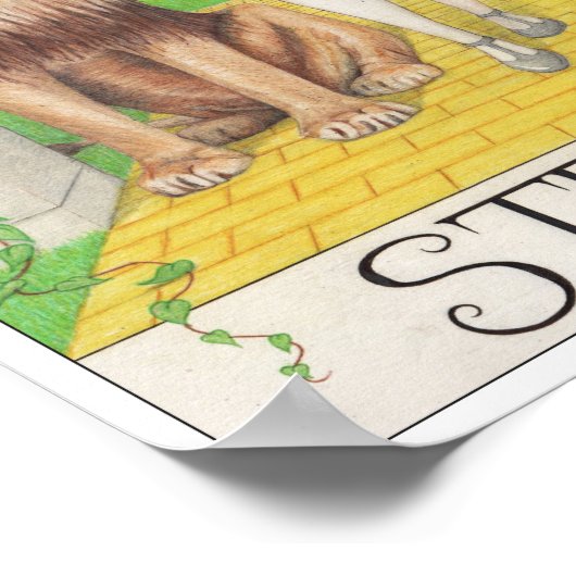 Strength tarot card poster (Ecke)