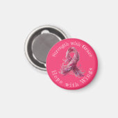 Strength with Grace – Breast Cancer Awareness  Magnet (Vorderseite/Rückseite)