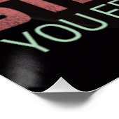 Strength You Feel Tomorrow Motivational Poster (Ecke)