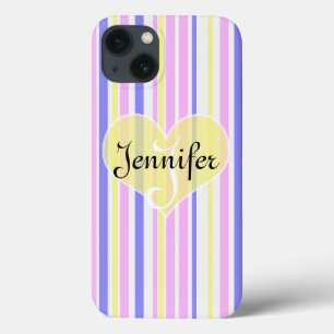 Strepen patroon (paars, geel, wit en roze) Case-Mate iPhone hülle
