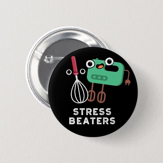 Stress Beaters Funny Baking Whisk Pub Dark BG Button (Vorne & Hinten)