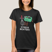 Stress Beaters Funny Baking Whisk Pub Dark BG T-Shirt (Vorderseite)