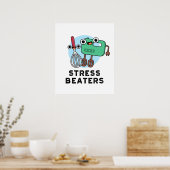 Stress Beaters Funny Baking Whisk Pub Poster (Küche)
