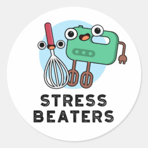 Stress Beaters Funny Baking Whisk Pub Runder Aufkleber